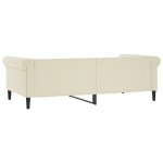 vidaXL Pat de zi, crem, 100x200 cm, piele ecologică vidaXL Pat de zi, crem, 100x200 cm, piele ecologică