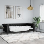 vidaXL Pat de zi, negru, 90x190 cm, piele ecologică vidaXL Pat de zi, negru, 90x190 cm, piele ecologică