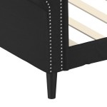 vidaXL Pat de zi, negru, 90x190 cm, piele ecologică vidaXL Pat de zi, negru, 90x190 cm, piele ecologică