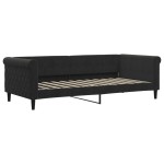 vidaXL Pat de zi, negru, 90x200 cm, catifea vidaXL Pat de zi, negru, 90x200 cm, catifea