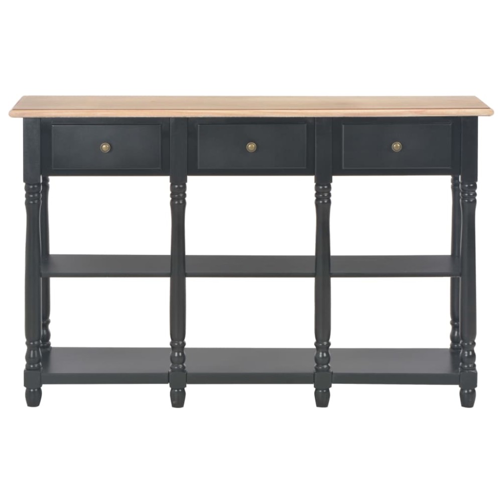 vidaXL Măsuță consolă, negru, 110x30x76 cm, lemn prelucrat