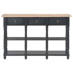 vidaXL Măsuță consolă, negru, 110x30x76 cm, lemn prelucrat vidaXL Măsuță consolă, negru, 110x30x76 cm, lemn prelucrat