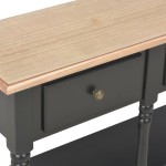 vidaXL Măsuță consolă, negru, 110x30x76 cm, lemn prelucrat vidaXL Măsuță consolă, negru, 110x30x76 cm, lemn prelucrat