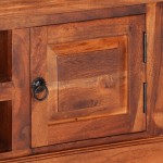 vidaXL Comodă TV cu uși, 112x30x40 cm, lemn masiv de acacia