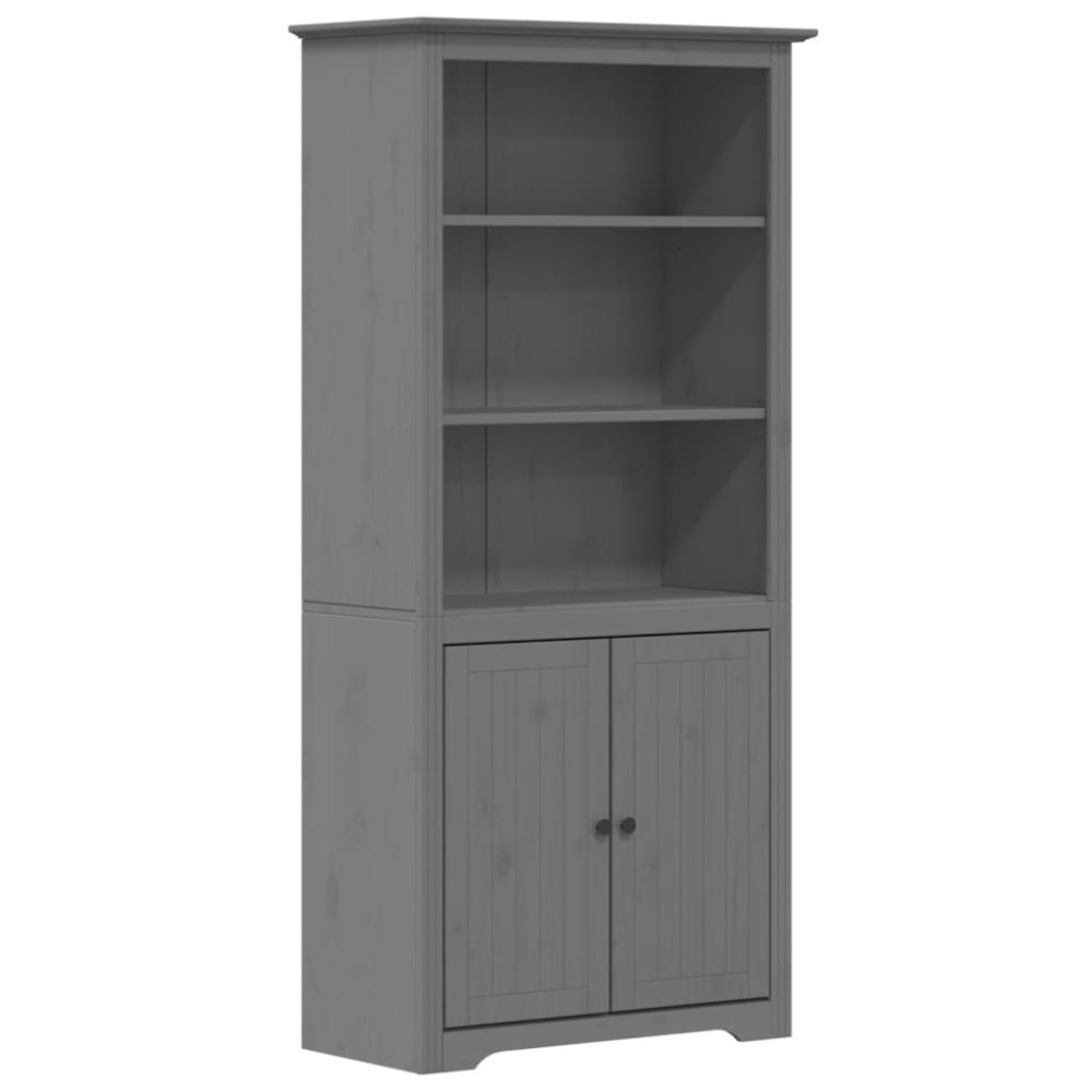 vidaXL Bibliotecă "BODO", gri, 82x40x173 cm, lemn masiv de pin