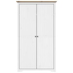 vidaXL Șifonier "BODO", alb & maro, 99x53,5x173 cm, lemn masiv de pin vidaXL Șifonier "BODO", alb & maro, 99x53,5x173 cm, lemn masiv de pin