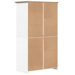 vidaXL Șifonier "BODO", alb & maro, 99x53,5x173 cm, lemn masiv de pin vidaXL Șifonier "BODO", alb & maro, 99x53,5x173 cm, lemn masiv de pin