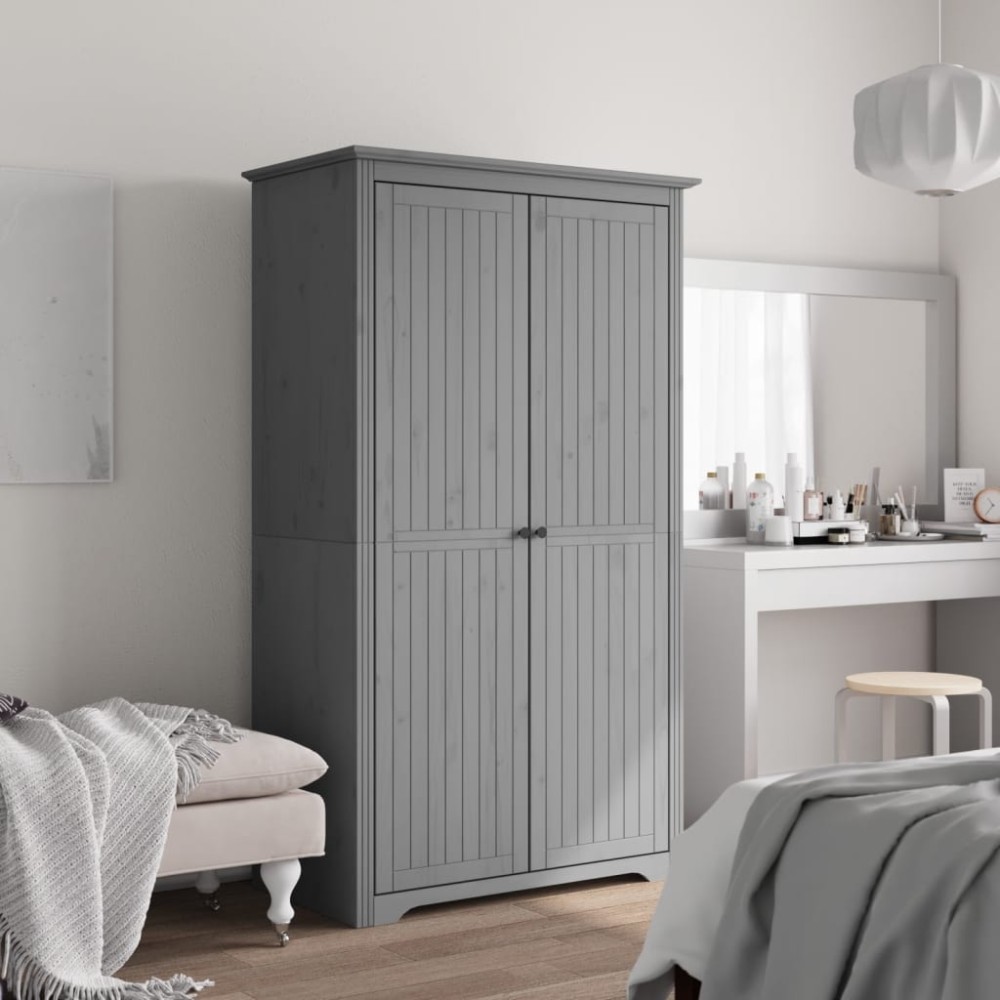 vidaXL Șifonier "BODO", gri, 99x53,5x173 cm, lemn masiv de pin