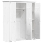 vidaXL Șifonier "BODO", alb, 146x53,5x173 cm, lemn masiv de pin vidaXL Șifonier "BODO", alb, 146x53,5x173 cm, lemn masiv de pin