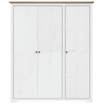 vidaXL Șifonier "BODO", alb & maro, 146x53,5x173 cm, lemn masiv de pin vidaXL Șifonier "BODO", alb & maro, 146x53,5x173 cm, lemn masiv de pin