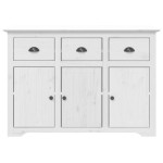 vidaXL Servantă "BODO", alb, 115,5x44x80 cm, lemn masiv de pin