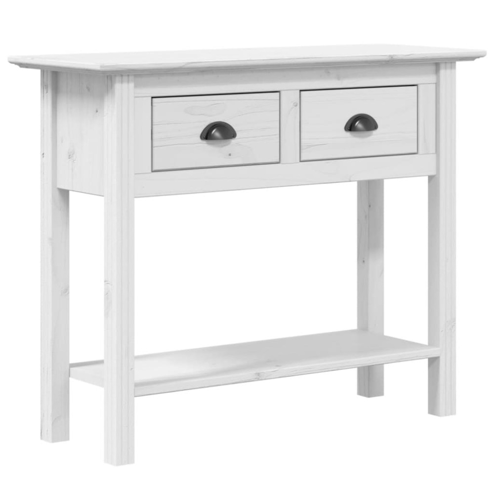 vidaXL Măsuță consolă "BODO", alb, 91x35x74 cm, lemn masiv de pin