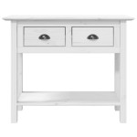 vidaXL Măsuță consolă "BODO", alb, 91x35x74 cm, lemn masiv de pin vidaXL Măsuță consolă "BODO", alb, 91x35x74 cm, lemn masiv de pin