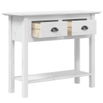 vidaXL Măsuță consolă "BODO", alb, 91x35x74 cm, lemn masiv de pin vidaXL Măsuță consolă "BODO", alb, 91x35x74 cm, lemn masiv de pin