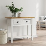 vidaXL Măsuță consolă "BODO", maro, 91x35x74 cm, lemn masiv de pin vidaXL Măsuță consolă "BODO", maro, 91x35x74 cm, lemn masiv de pin