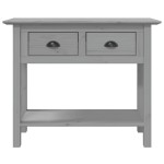 vidaXL Măsuță consolă "BODO", gri, 91x35x74 cm, lemn masiv de pin vidaXL Măsuță consolă "BODO", gri, 91x35x74 cm, lemn masiv de pin