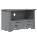 vidaXL Comodă TV cu 2 sertare „BODO” gri 91,5x44,5x56 cm lemn de pin vidaXL Comodă TV cu 2 sertare „BODO” gri 91,5x44,5x56 cm lemn de pin