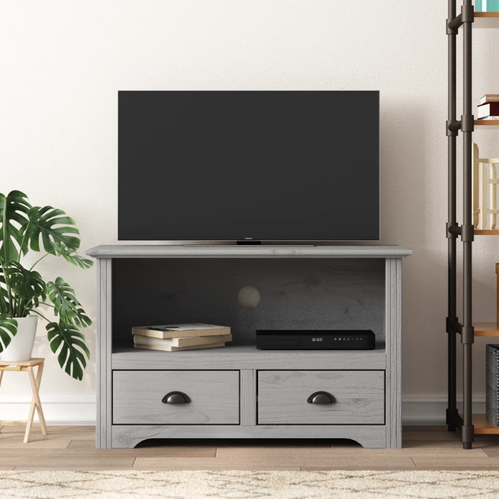 vidaXL Comodă TV cu 2 sertare „BODO” gri 91,5x44,5x56 cm lemn de pin