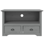 vidaXL Comodă TV cu 2 sertare „BODO” gri 91,5x44,5x56 cm lemn de pin vidaXL Comodă TV cu 2 sertare „BODO” gri 91,5x44,5x56 cm lemn de pin