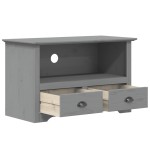 vidaXL Comodă TV cu 2 sertare „BODO” gri 91,5x44,5x56 cm lemn de pin vidaXL Comodă TV cu 2 sertare „BODO” gri 91,5x44,5x56 cm lemn de pin