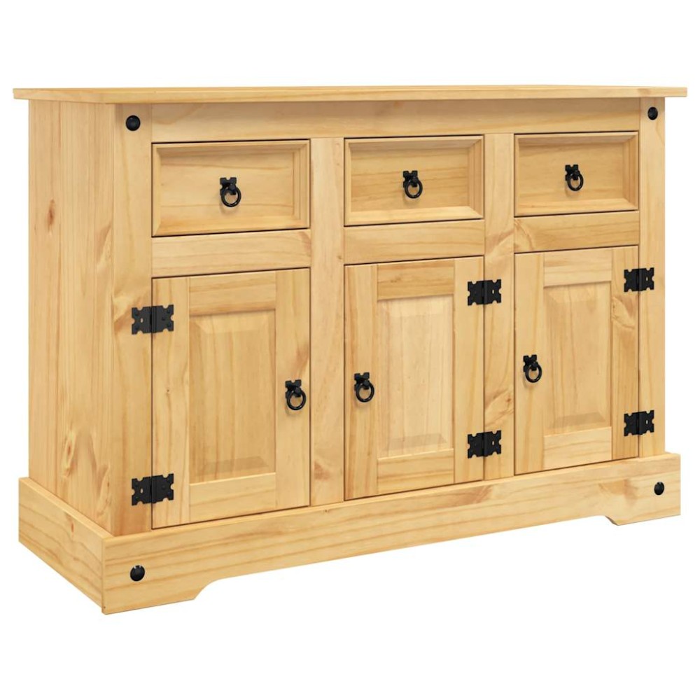 vidaXL Servantă Corona, maro, 112x44x78 cm, lemn masiv de pin mexican