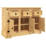 vidaXL Servantă Corona, maro, 112x44x78 cm, lemn masiv de pin mexican vidaXL Servantă Corona, maro, 112x44x78 cm, lemn masiv de pin mexican