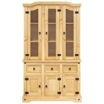 vidaXL Dulap înalt Corona, maro, 112x43x196 cm, lemn masiv pin mexican vidaXL Dulap înalt Corona, maro, 112x43x196 cm, lemn masiv pin mexican