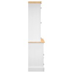 vidaXL Dulap înalt Corona, alb, 112x43x196 cm, lemn masiv pin mexican vidaXL Dulap înalt Corona, alb, 112x43x196 cm, lemn masiv pin mexican