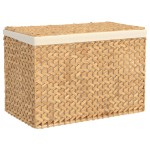 vidaXL Coș de rufe cu 3 secțiuni 75x42,5x52 cm zambilă de apă vidaXL Coș de rufe cu 3 secțiuni 75x42,5x52 cm zambilă de apă