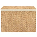 vidaXL Coș de rufe cu 3 secțiuni 75x42,5x52 cm zambilă de apă vidaXL Coș de rufe cu 3 secțiuni 75x42,5x52 cm zambilă de apă