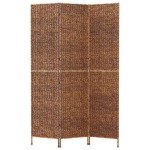 vidaXL Paravan de cameră cu 3 panouri maro, 122x180 cm, zambilă de apă vidaXL Paravan de cameră cu 3 panouri maro, 122x180 cm, zambilă de apă
