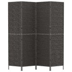 vidaXL Paravan de cameră cu 4 panouri negru 163x180 cm, zambilă de apă vidaXL Paravan de cameră cu 4 panouri negru 163x180 cm, zambilă de apă
