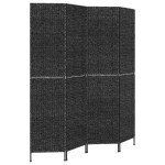 vidaXL Paravan de cameră cu 4 panouri negru 163x180 cm, zambilă de apă vidaXL Paravan de cameră cu 4 panouri negru 163x180 cm, zambilă de apă