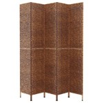 vidaXL Paravan de cameră cu 5 panouri maro, 205x180 cm, zambilă de apă vidaXL Paravan de cameră cu 5 panouri maro, 205x180 cm, zambilă de apă