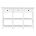 vidaXL Măsuță consolă, alb, 110x30x76 cm, lemn prelucrat vidaXL Măsuță consolă, alb, 110x30x76 cm, lemn prelucrat