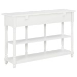 vidaXL Măsuță consolă, alb, 110x30x76 cm, lemn prelucrat vidaXL Măsuță consolă, alb, 110x30x76 cm, lemn prelucrat
