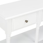 vidaXL Măsuță consolă, alb, 110x30x76 cm, lemn prelucrat vidaXL Măsuță consolă, alb, 110x30x76 cm, lemn prelucrat