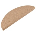 vidaXL Covorașe de scări autoadezive, 10 buc., bej, 65x22,5x3,5 cm