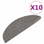vidaXL Covorașe de scări autoadezive, 10 buc., gri, 56x17x3 cm vidaXL Covorașe de scări autoadezive, 10 buc., gri, 56x17x3 cm
