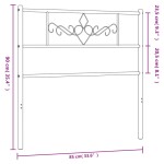 vidaXL Tăblie de pat metalică, negru, 80 cm