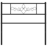 vidaXL Tăblie de pat metalică, negru, 107 cm vidaXL Tăblie de pat metalică, negru, 107 cm