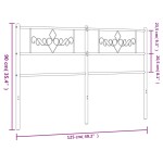vidaXL Tăblie de pat metalică, negru, 120 cm vidaXL Tăblie de pat metalică, negru, 120 cm
