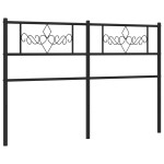 vidaXL Tăblie de pat metalică, negru, 140 cm vidaXL Tăblie de pat metalică, negru, 140 cm