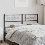 vidaXL Tăblie de pat metalică, negru, 140 cm vidaXL Tăblie de pat metalică, negru, 140 cm