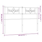 vidaXL Tăblie de pat metalică, negru, 140 cm vidaXL Tăblie de pat metalică, negru, 140 cm