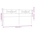 vidaXL Tăblie de pat metalică, negru, 180 cm vidaXL Tăblie de pat metalică, negru, 180 cm