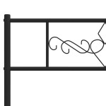 vidaXL Tăblie de pat metalică, negru, 200 cm