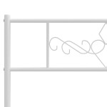 vidaXL Tăblie de pat metalică, alb, 75 cm vidaXL Tăblie de pat metalică, alb, 75 cm