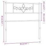 vidaXL Tăblie de pat metalică, alb, 75 cm vidaXL Tăblie de pat metalică, alb, 75 cm