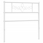 vidaXL Tăblie de pat metalică, alb, 80 cm vidaXL Tăblie de pat metalică, alb, 80 cm